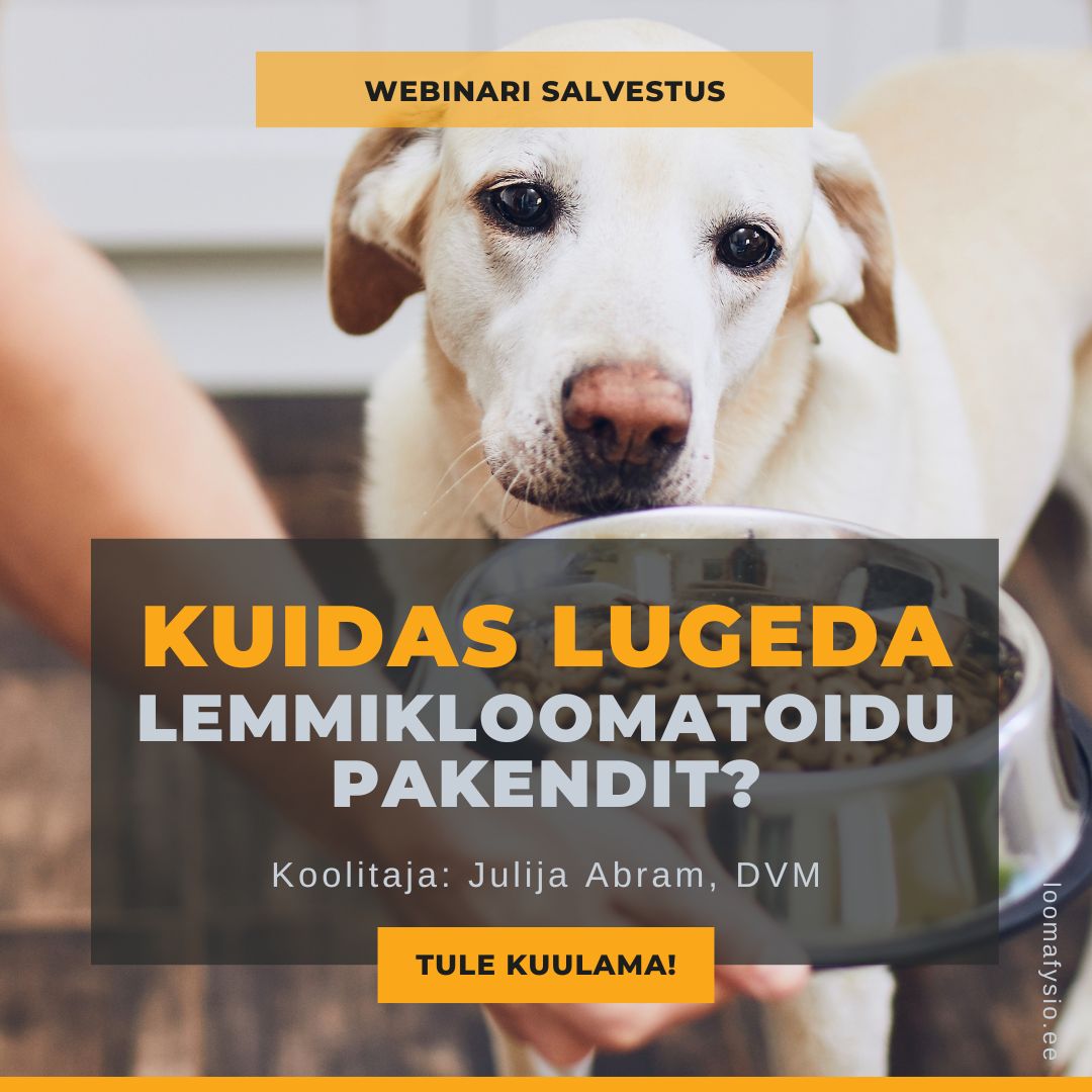 Kuidas lugeda lemmikloomatoidu pakendit (webinari salvestus)